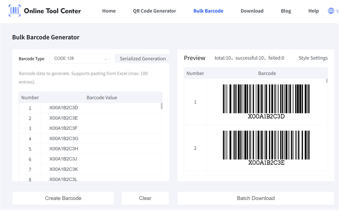 bulk fnsku barcodes masowe kody kreskowe fnsku