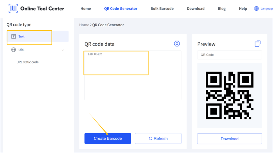 Konwertuj tekst na kod QR