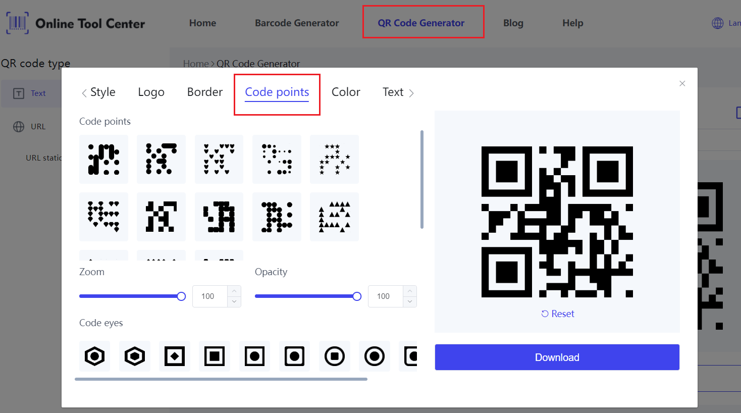 Twórz kody QR za pomocą Dots.png