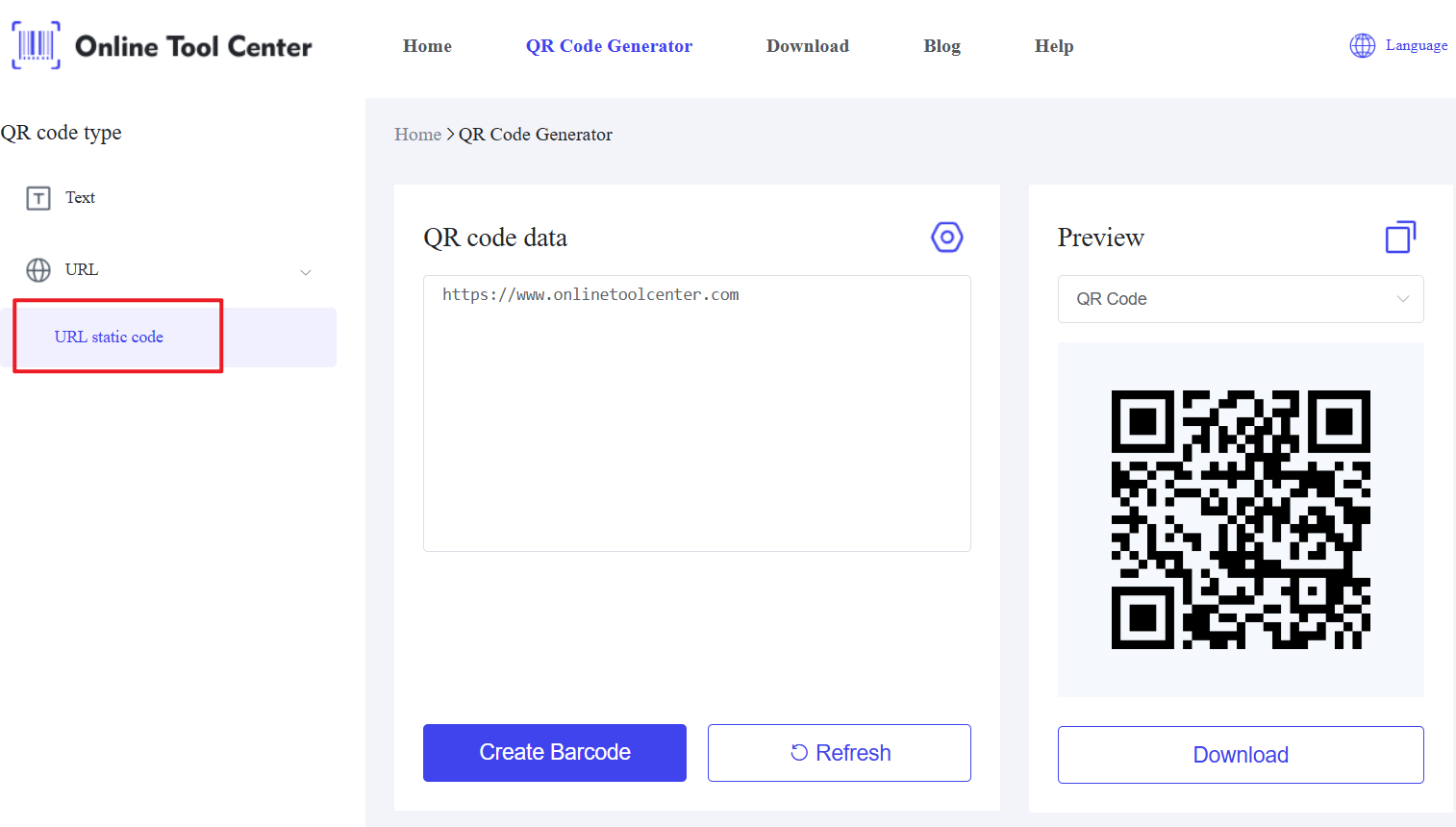 Generator kodu QR adresu URL