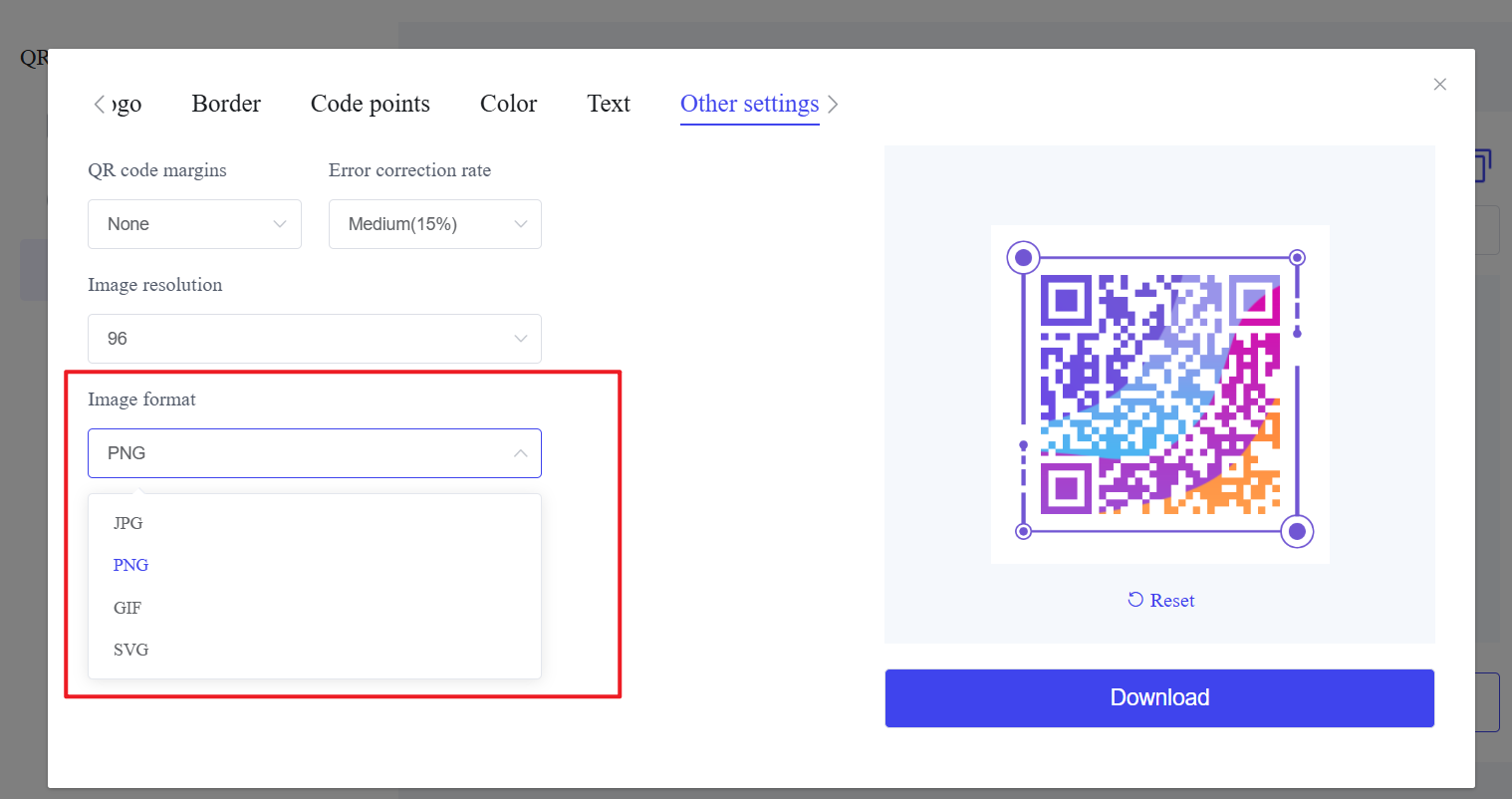 Format kodu qr