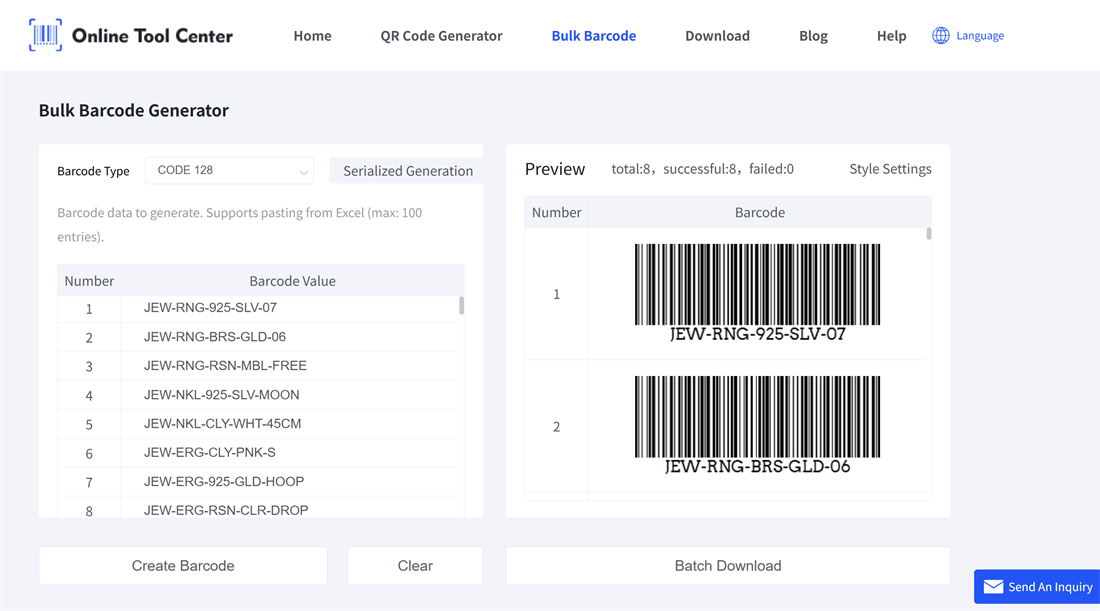 generacja kod&oacute;w kreskowych