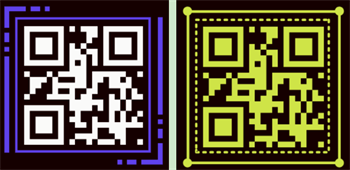 QR Code on Black Background Kod QR na czarnym tle