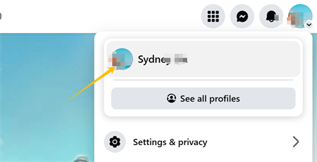 kliknij zdjęcie profilowe na facebooku