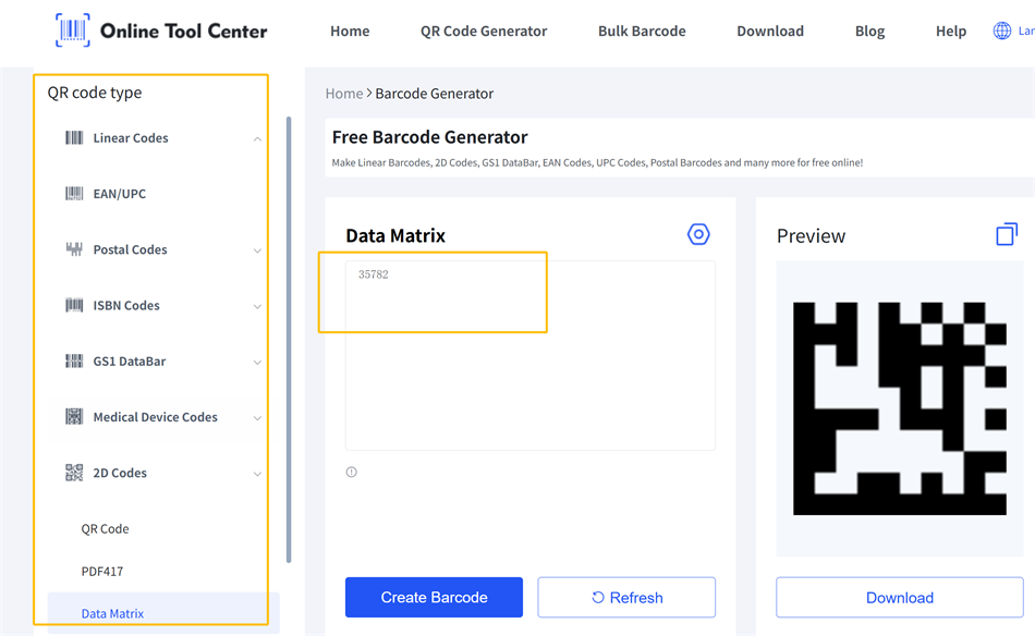 Generator kodu DataMatrix