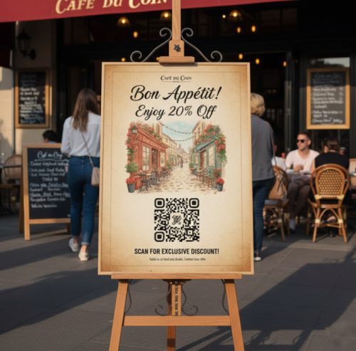promocja restauracji kod qr