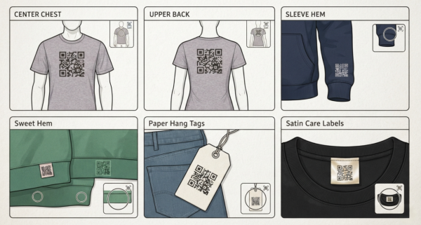 qr code on clothi Kod QR na ubraniach