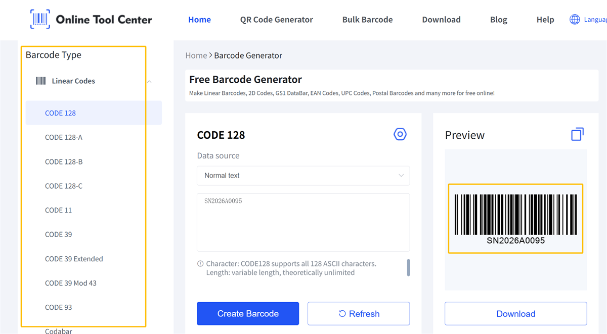 erate code128 barcode Kod kreskowy128
