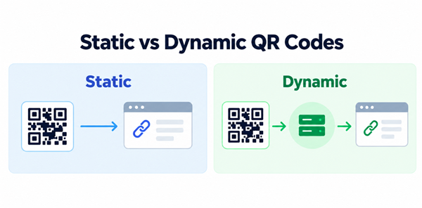 Static vs Dynamic QR Codes Statyczne vs dynamiczne kody QR